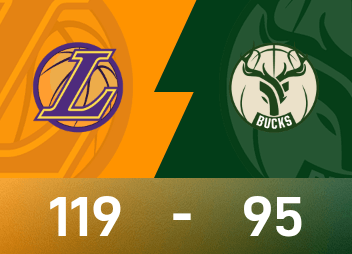 NBA战报：东契奇41分9板6助，字母哥32分，湖人119-95雄鹿